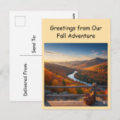 Greetings from Our Fall Adventure Travel Briefkaart (Voorkant / Achterkant)