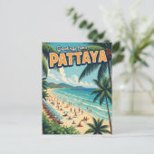 Greetings from Pattaya Beach Thailand Travel Briefkaart (Staand voorkant)