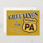 Greetings from Pittsburgh Pennsylvania Postcard Briefkaart (Voorkant / Achterkant)