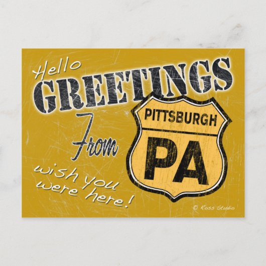 Greetings from Pittsburgh Pennsylvania Postcard Briefkaart (Voorkant)