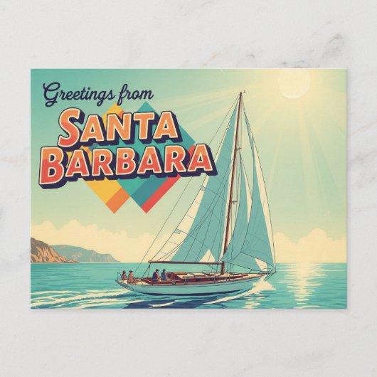 Greetings from Santa Barbara California Briefkaart (Voorkant)