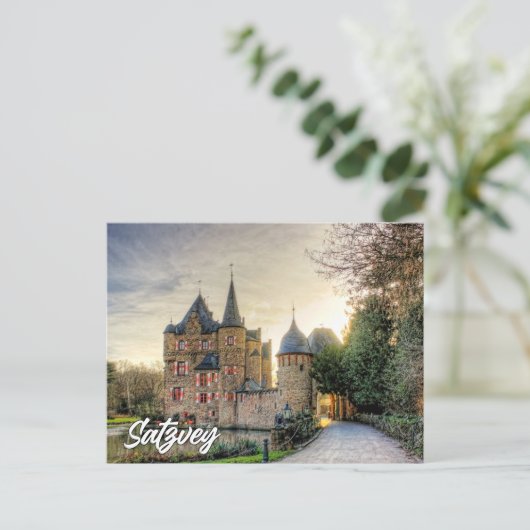 Greetings From Satzvey Castle, Germany Briefkaart (Staand voorkant)