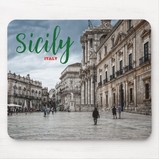 Greetings from Sicily Italy Scenic Mouse Pad Muismat (Voorkant)