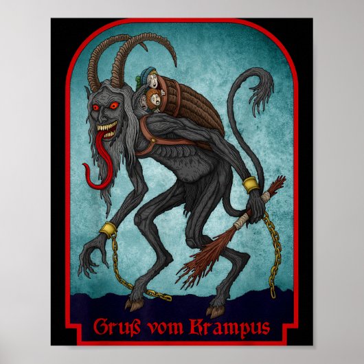 Greetings From Ss Vom Krampus Christmas Festive Ho Poster (Voorkant)