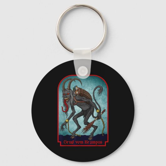 Greetings From Ss Vom Krampus Christmas Festive Ho Sleutelhanger (Voorkant)