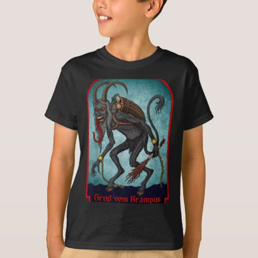 Greetings From Ss Vom Krampus Christmas Festive Ho T-shirt (Voorkant)