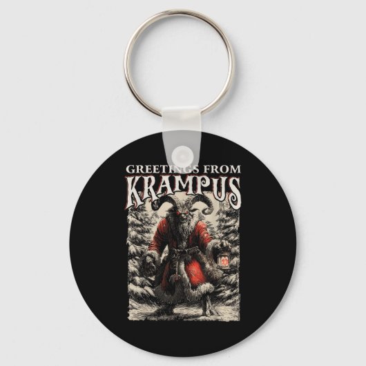 Greetings From Ss Vom Krampus Festive Horror Chris Sleutelhanger (Voorkant)