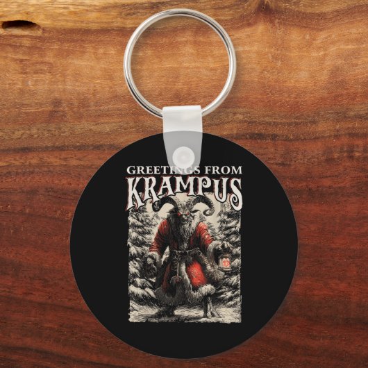 Greetings From Ss Vom Krampus Festive Horror Chris Sleutelhanger (Voorkant)