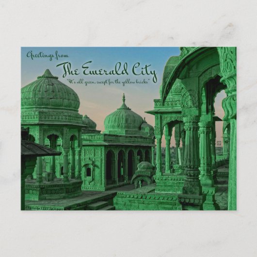 Greetings from the Emerald City Postcards Feestdagenkaart (Voorkant)