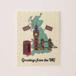 Greetings from the UK British Landmarks Travel Legpuzzel