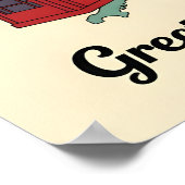 Greetings from the UK British Landmarks Travel Poster (Hoek)