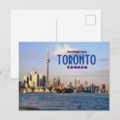 Greetings from Toronto Canada Scenic Postcard Briefkaart (Voorkant / Achterkant)