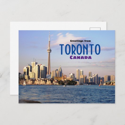 Greetings from Toronto Canada Scenic Postcard Briefkaart (Voorkant / Achterkant)