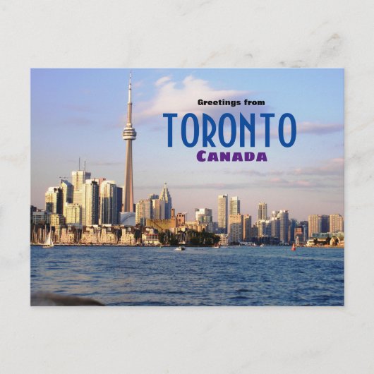 Greetings from Toronto Canada Scenic Postcard Briefkaart (Voorkant)