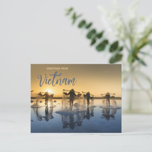 Greetings from Vietnam Postcard Briefkaart (Staand voorkant)