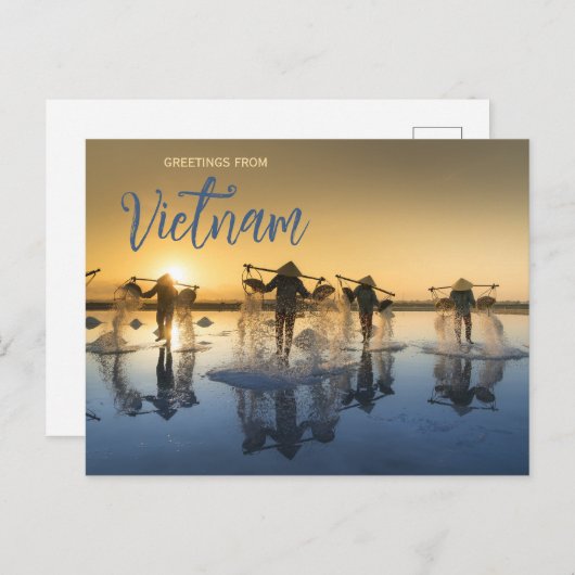 Greetings from Vietnam Postcard Briefkaart (Voorkant / Achterkant)