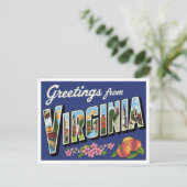 Greetings from Virginia Briefkaart (Staand voorkant)