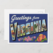 Greetings from Virginia Briefkaart (Voorkant / Achterkant)