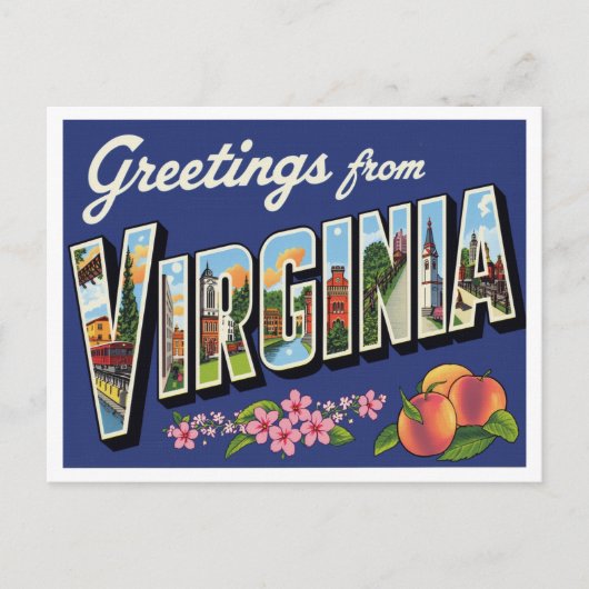 Greetings from Virginia Briefkaart (Voorkant)