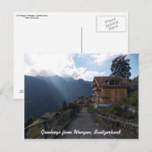 Greetings from Wengen Switzerland 1 Briefkaart (Voorkant / Achterkant)