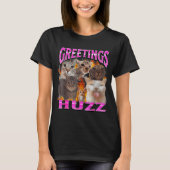 Greetings Huzz Funny Cat Meme Bootleg Graphic Men  T-shirt (Voorkant)