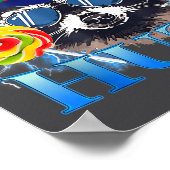 Greetings Huzz Raccoon Meme Chaos Humor Vibes  Poster (Hoek)