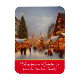 Greetings Kitsch op de kerstmarkt in de Duitse sti Magneet