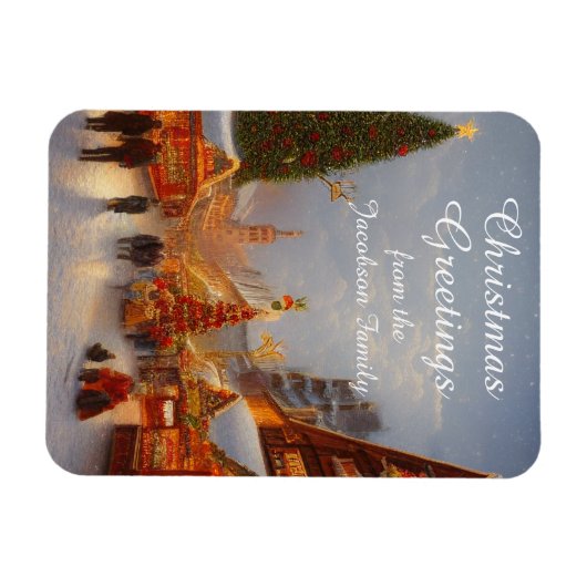 Greetings Kitsch op de kerstmarkt in de Duitse sti Magneet (Horizontaal)