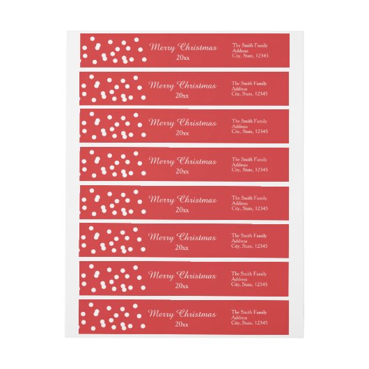 Greetings met rode en witte Confetti (Vel)