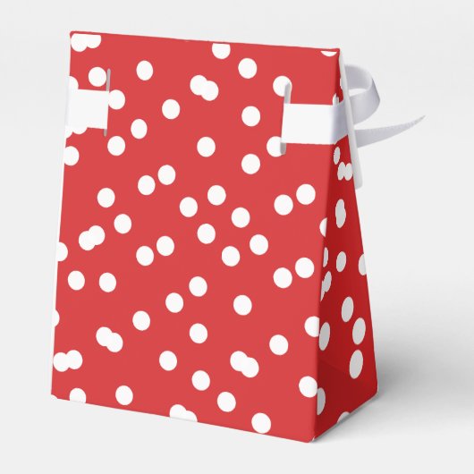 Greetings met rode en witte Confetti Bedankdoosjes (Achterkant)