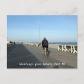 Greetings of Asbury Park NJ - Bicyclist Briefkaart (Voorkant)
