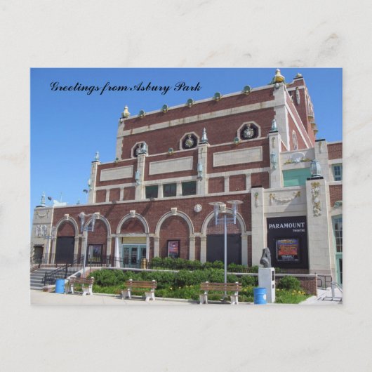Greetings of Asbury Park, NJ - Paramount Theater Briefkaart (Voorkant)