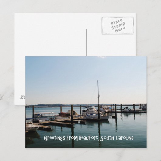 Greetings of Beaufort, SC Briefkaart (Voorkant / Achterkant)