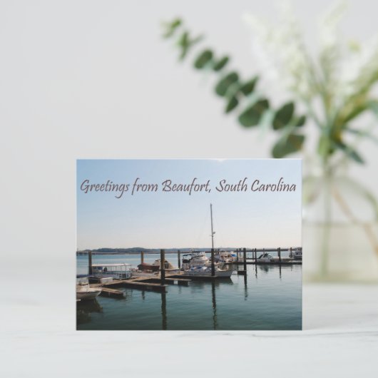 Greetings of Beaufort, SC Briefkaart (Staand voorkant)