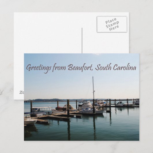 Greetings of Beaufort, SC Briefkaart (Voorkant / Achterkant)