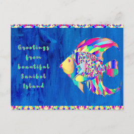 Greetings of Beauful Sanibel Island Fancy Fish Briefkaart
