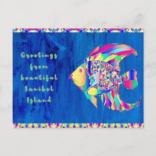 Greetings of Beauful Sanibel Island Fancy Fish Briefkaart (Voorkant)