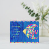 Greetings of Beauful Sanibel Island Fancy Fish Briefkaart (Staand voorkant)