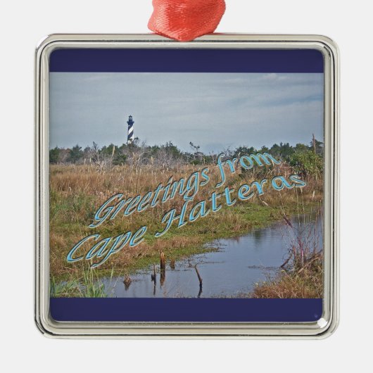 Greetings of Cape Hatteras OBX Metalen Ornament (Voorkant)