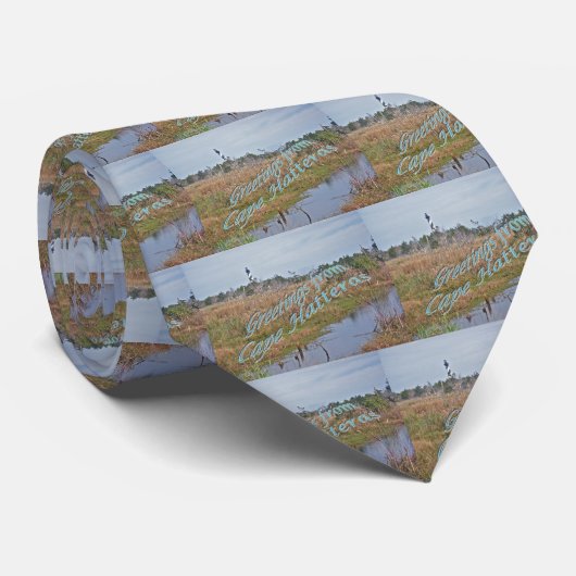 Greetings of Cape Hatteras OBX Stropdas (Opgerold)