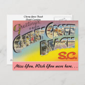 Greetings of Cherry Grove Beach Briefkaart (Voorkant / Achterkant)