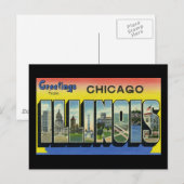 Greetings of Chicago Illinois Briefkaart (Voorkant / Achterkant)