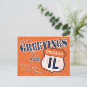 Greetings of Chicago Illinois Briefkaart (Staand voorkant)