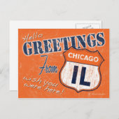 Greetings of Chicago Illinois Briefkaart (Voorkant / Achterkant)