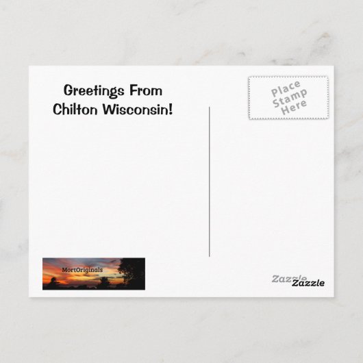 Greetings of Chilton Wisconsin Briefkaart (Achterkant)