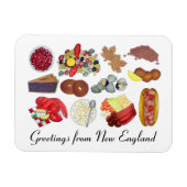 Greetings of Coastal New England Food Cuisine Magneet (Horizontaal)