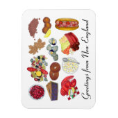 Greetings of Coastal New England Food Cuisine Magneet (Verticaal)