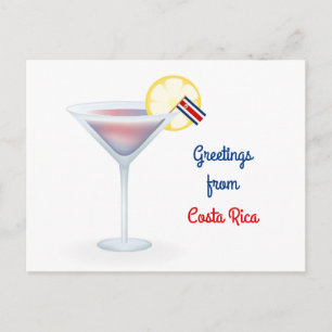 Greetings of Costa Rica Cocktail Holiday Kaart