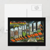 Greetings of Danville Illinois Briefkaart (Voorkant / Achterkant)