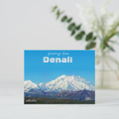 Greetings of Denali Alaska Post Card Schilderachti Briefkaart (Staand voorkant)